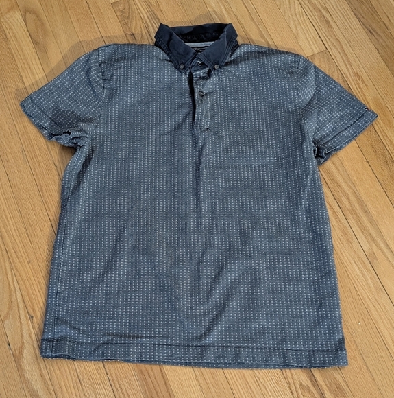 Tommy Hilfiger Gray Casual Button Down Shirt - Picture 1 of 4